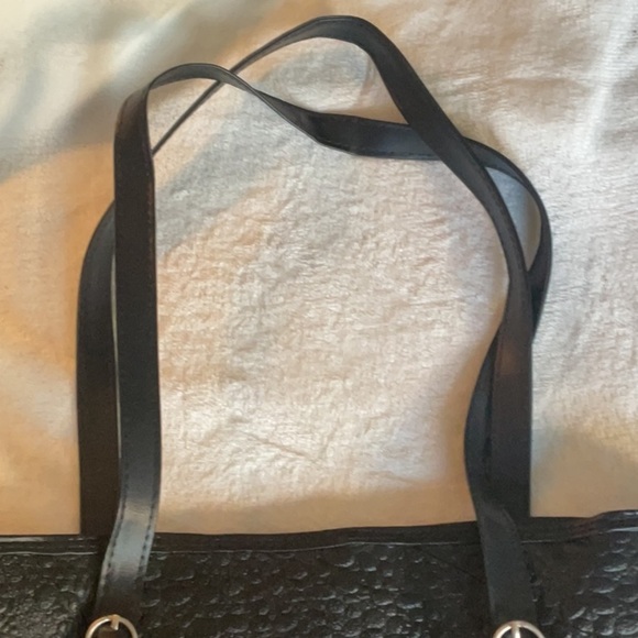 Leather Alligator embossed purse tote bag vintage - Picture 4 of 8